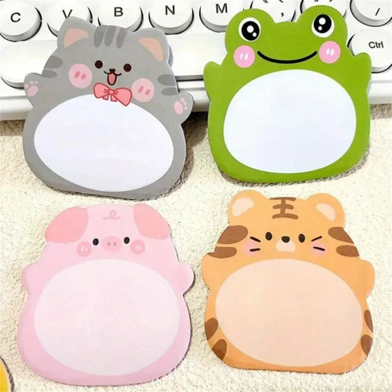 Kawaii Cartoon Small Animal Special-shaped Sticky Notes Office Simple Shape Creative Sticky Notes Cute Colorful Note Paper