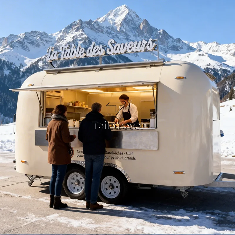 Factory Price Food Truck Trailer Fully Loaded Outdoor Vending Cart Commercial Concession Trailer Mobile Kitchen for Sale