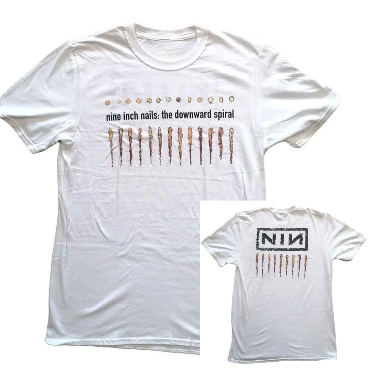 Downward Spiral Nine Inch Nails  NIN Band T-Shirt Cotton Graphic Tee Men Women Summer Streetwear
