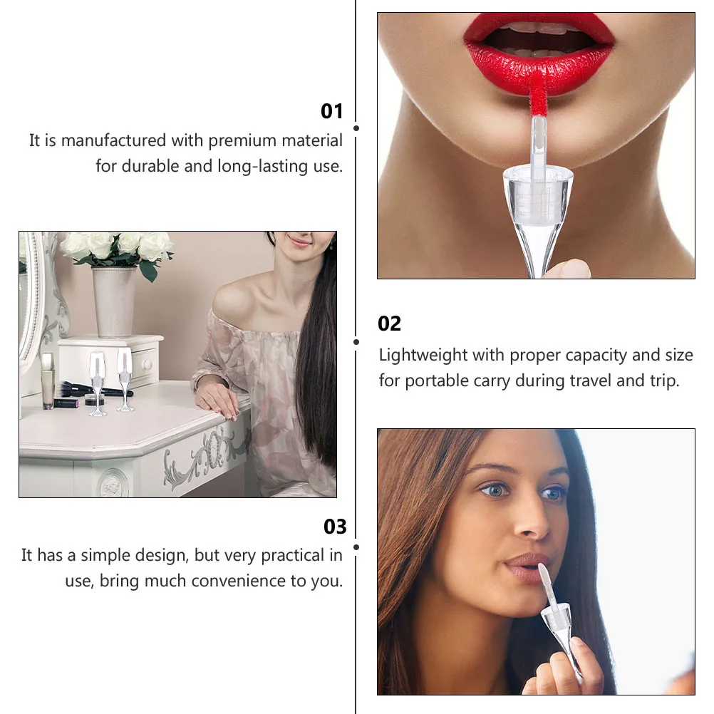 

10Pcs Lip Gloss Bottles Portable Empty Lip Gloss Tubes Durable Small Container Makeup Organizer Lipstick DIY Tube