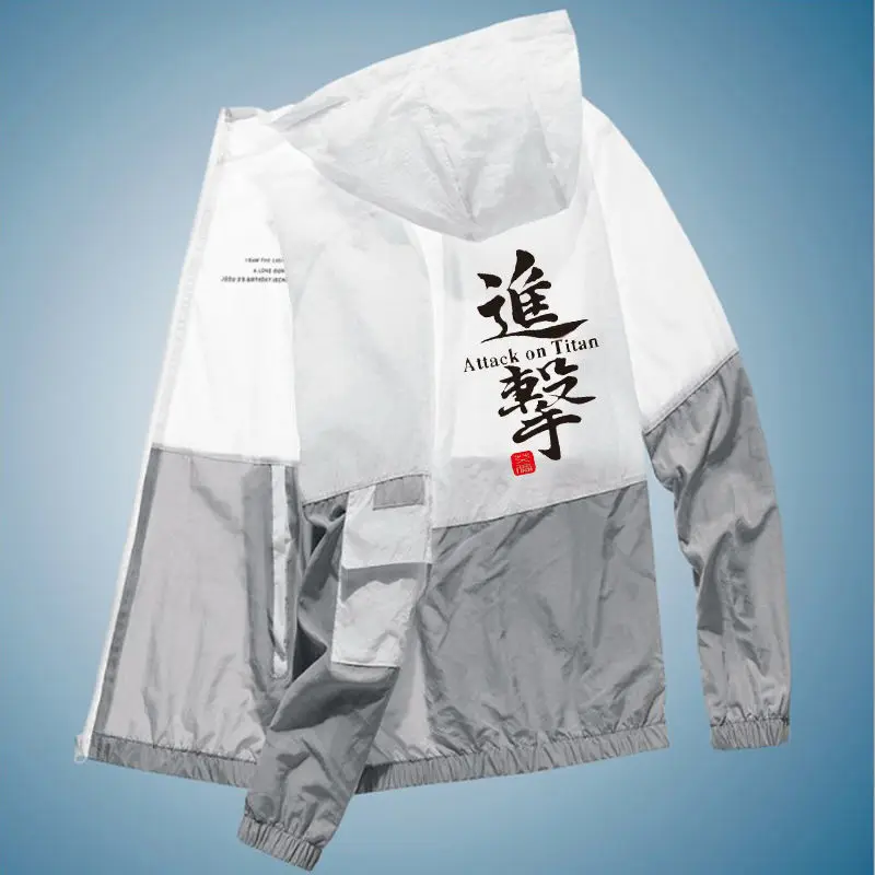 هجوم الملابس الحماية من الشمس العملاقة اثنين يوان أجنحة الحرية الرياضة في الهواء الطلق طويلة الأكمام الملابس الصيفية أنيمي الطرفية