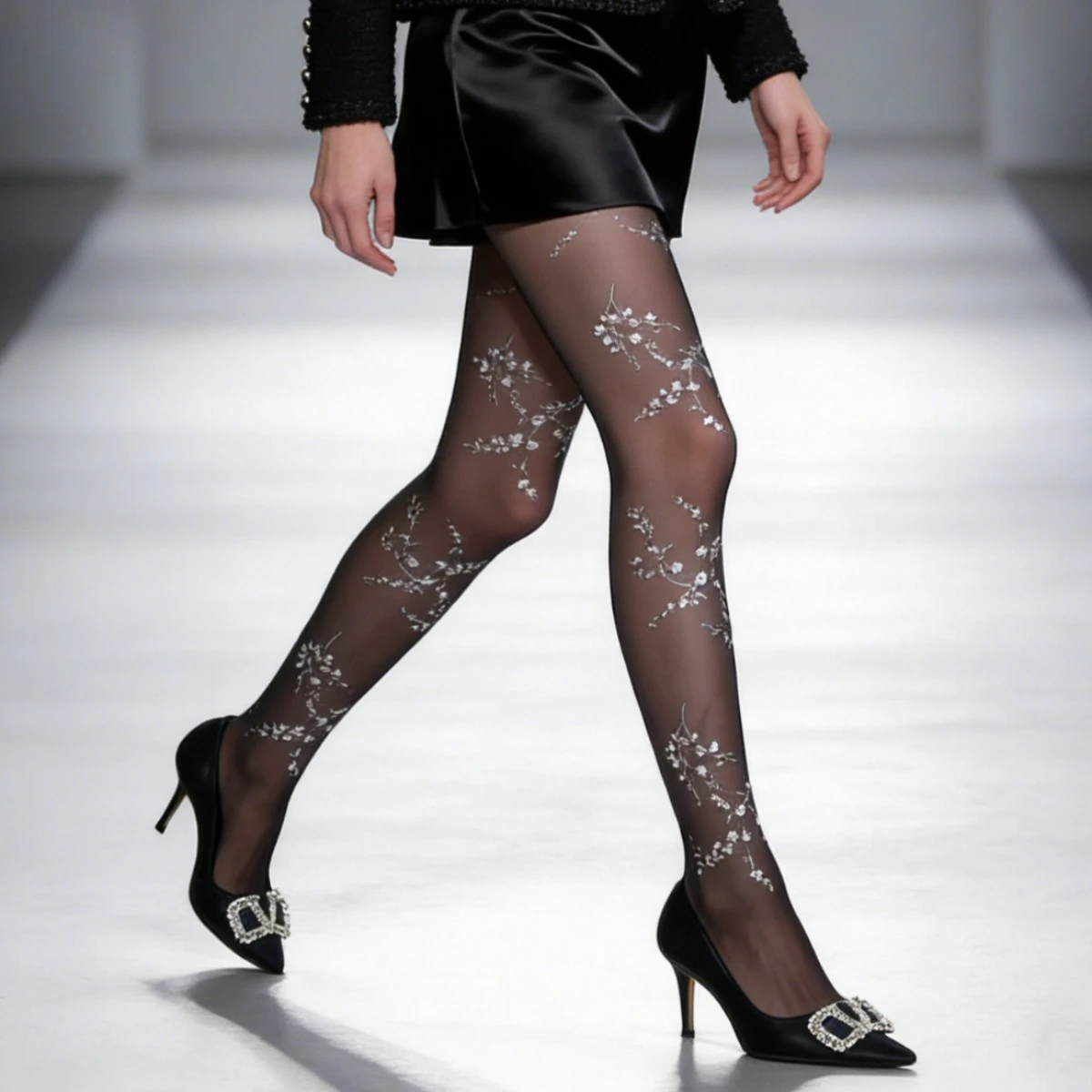 Sexy See Through Sequins Silver Print Stockings Women's Pantyhose Party High Leggings Stockings Long Tights for Women Lingerie