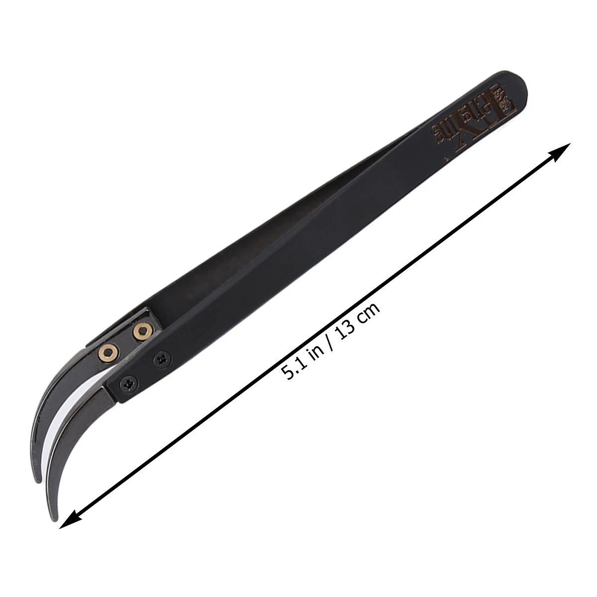 

1pc Non-Conductive Anti-static Heat-resistant Tweezers Ceramic Tips Curved Tweezers For Precision Firm Grips Industrial Tweezers