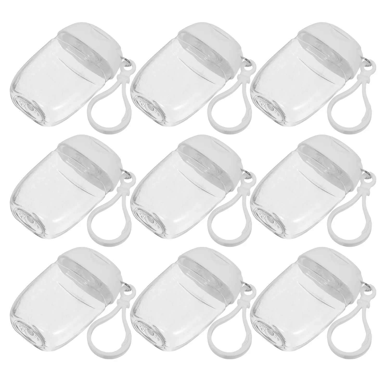 ขวดรีฟิลสำหรับเดินทาง 9 ชิ้น ป้องกันการรั่วซึม พร้อมพวงกุญแจ สำหรับใส่แชมพู โลชั่น ของเหลวต่างๆ แบบพกพา ขวดเปล่าขนาดเล็กสำหรับเครื่องสำอาง