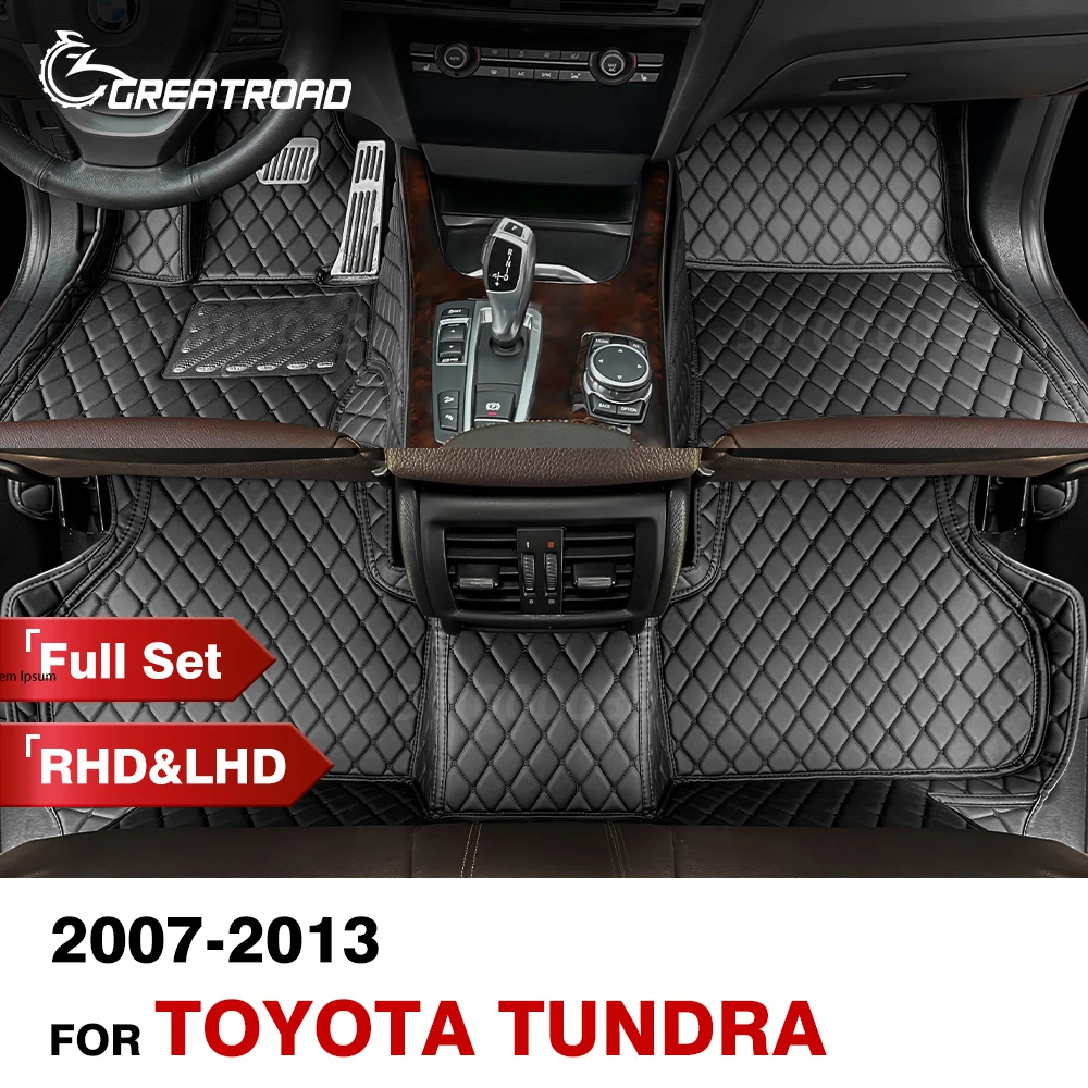 Car Floor Mats For Toyota Tundra 2007 2008 2009 2010 2011 2012 2013 Custom Auto Foot Pads Carpet Cover interior accessories