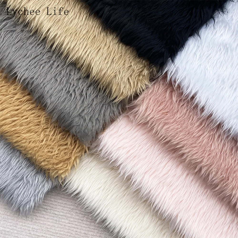 NEW 1PC Artificial Fur Fabric for Making Cotton Dolls Hair Plush Cloth Hand Sewing Material DIY Clothing Accessories Fabrics