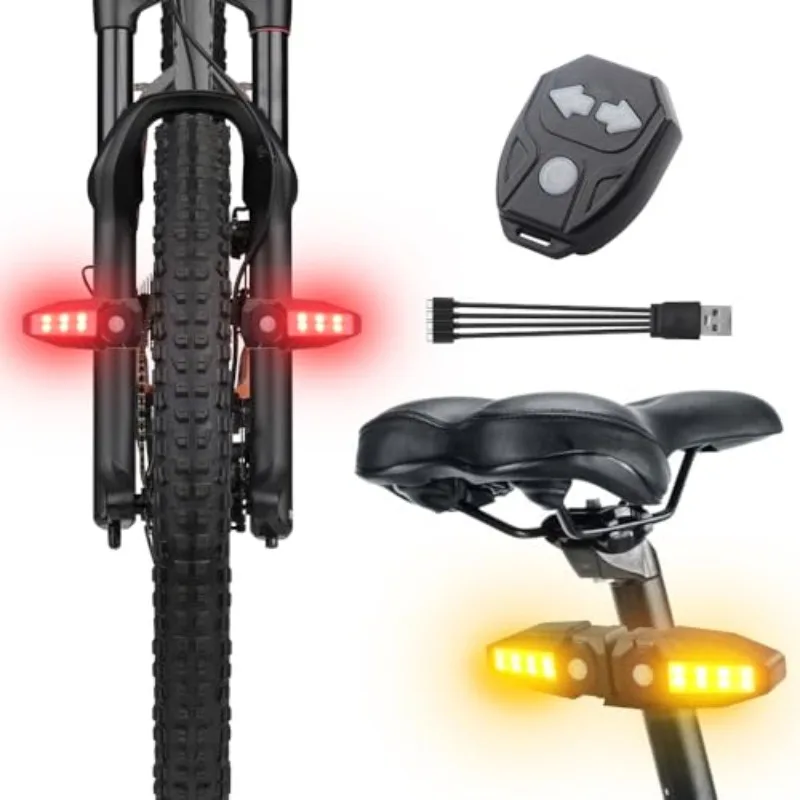 AliExpress OFFBONDAGE Turn Signal Bike Tail Lights Wireless Remote Control Waterproof Rechargeable Cycling Rear Lamp LED MTB Rear Light