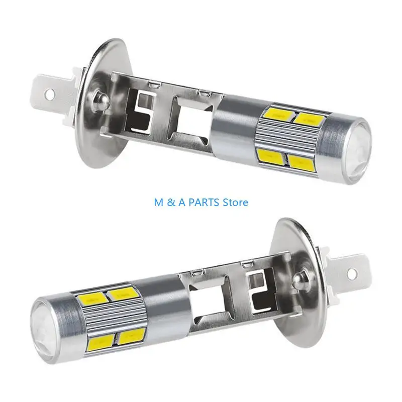 

U1JF 2pcs Furlight Led Led Bulb H1 10SMD 5630 240LM 7000-8000K Высокая мощность для автомобиля 12V