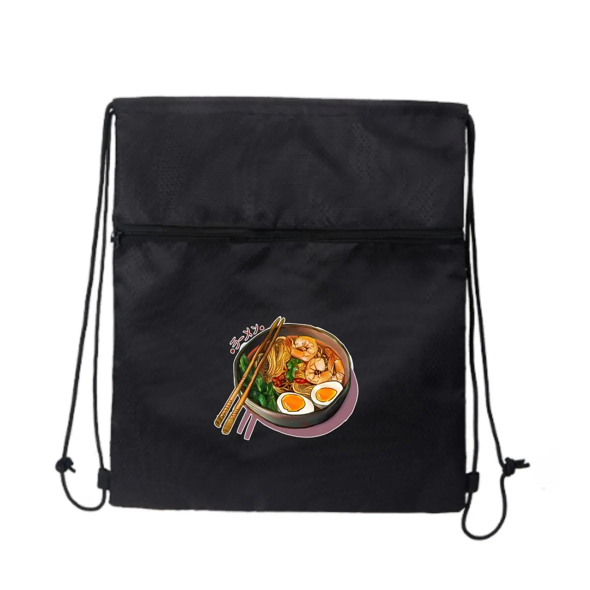 

Японские наклейки на чашу с лапшой рамэн, новый портативный рюкзак большой емкости на молнии и шнурке