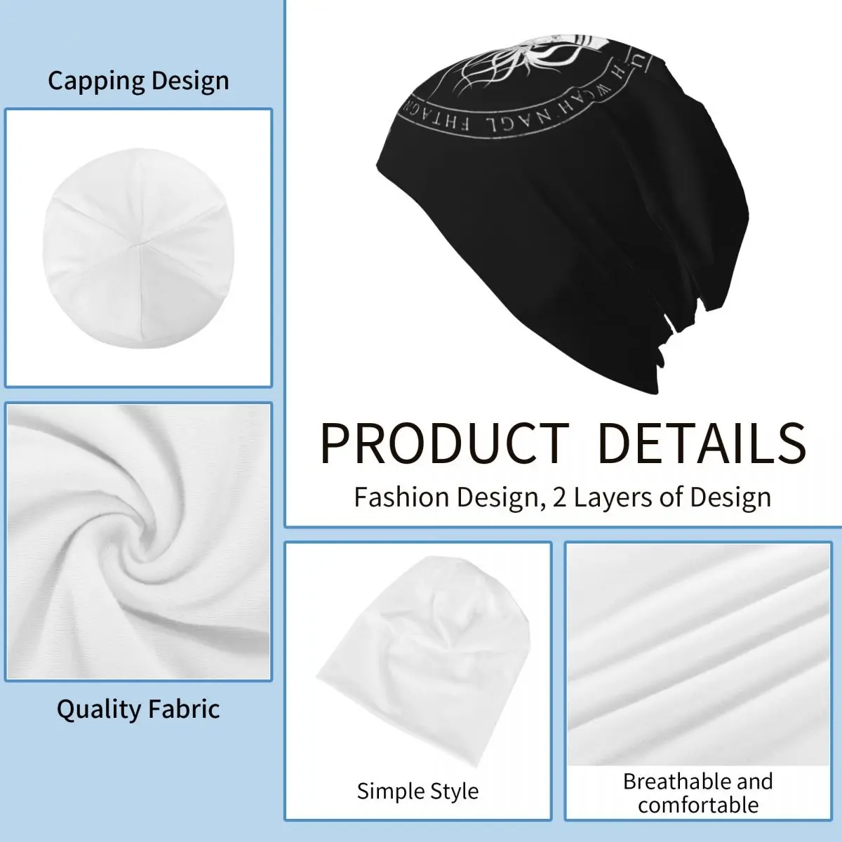 Lovecraft Great Cthulhu Skullies Beanies القبعات الدافئة الخريف الشتاء في الهواء الطلق قبعة محبوك قبعات بونيه للجنسين الكبار