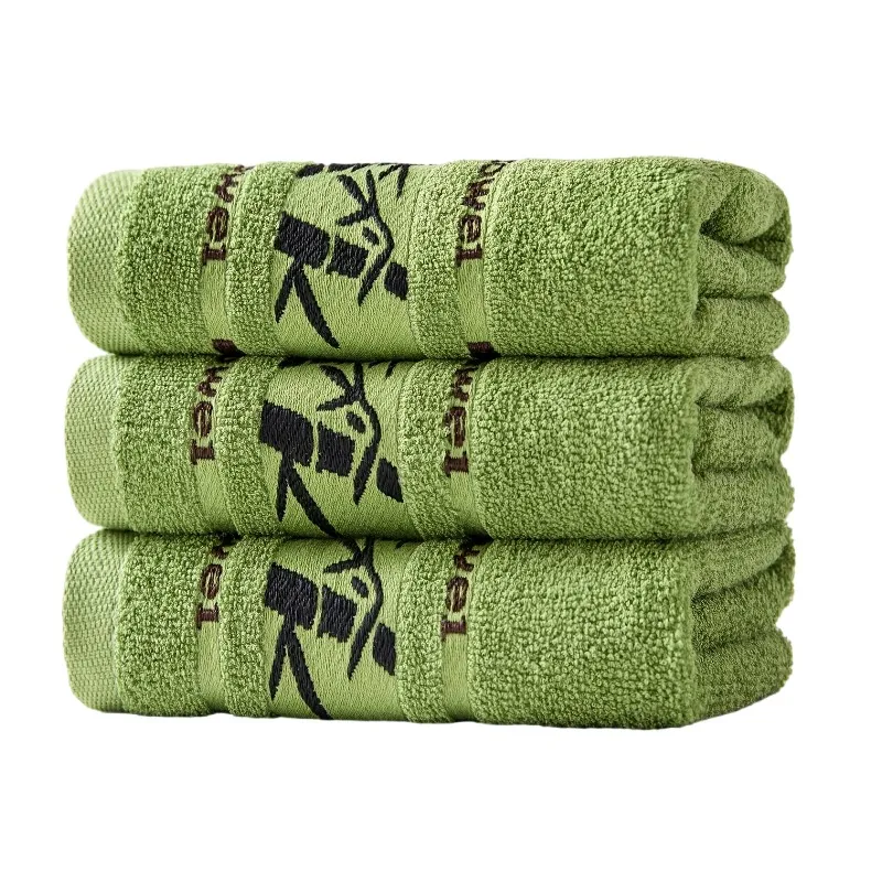 3pcs Green Bamboo Fiber Bathroom Towels Sets 34x74cm/70x140cm Household Hand Face Bath Towel Sets Washcloths Toallas De Baño 타월