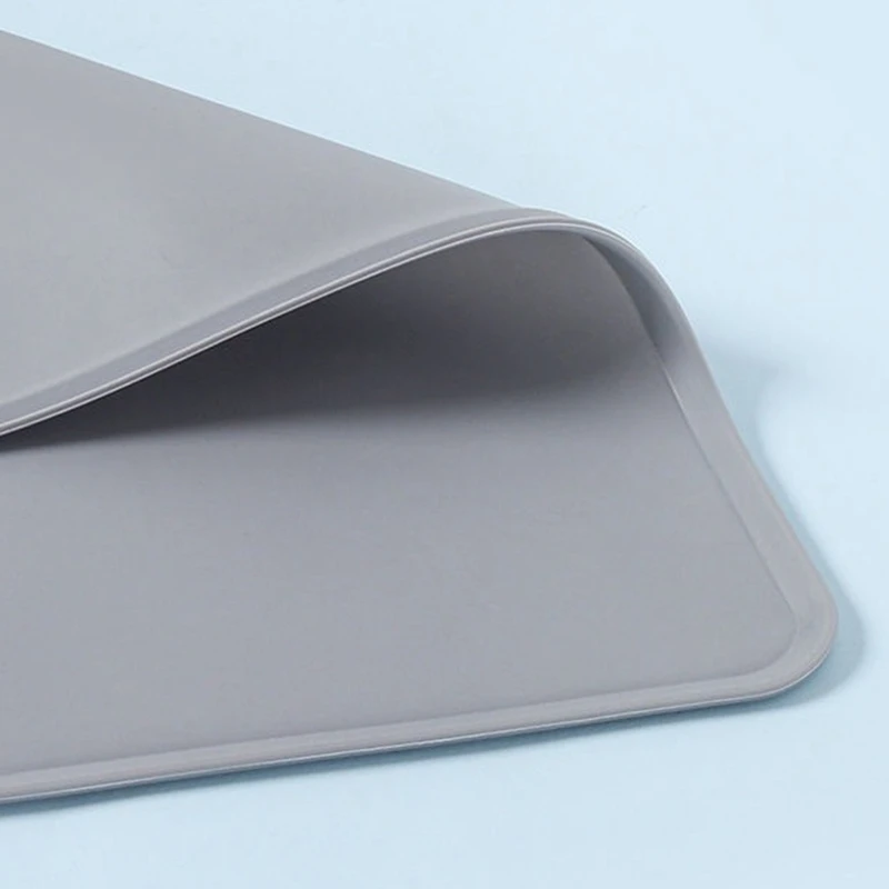 Silikonowe maty do karmy dla zwierząt - antypoślizgowe maty do karmy dla psów i kotów - maty wodne dla zwierząt do dywanów - szare