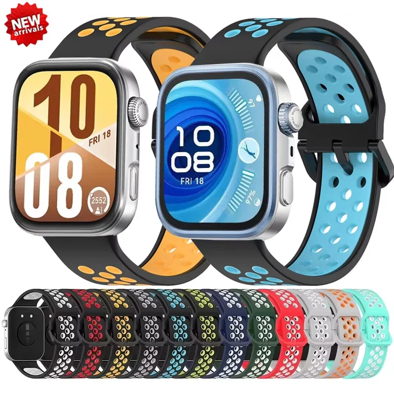 Huawei Watch Fit 4/4 Pro用シリコンストラップ、通気性ソフト交換可能ブレスレットリストバンド、Huawei Watch Fit 4 3アクセサリー