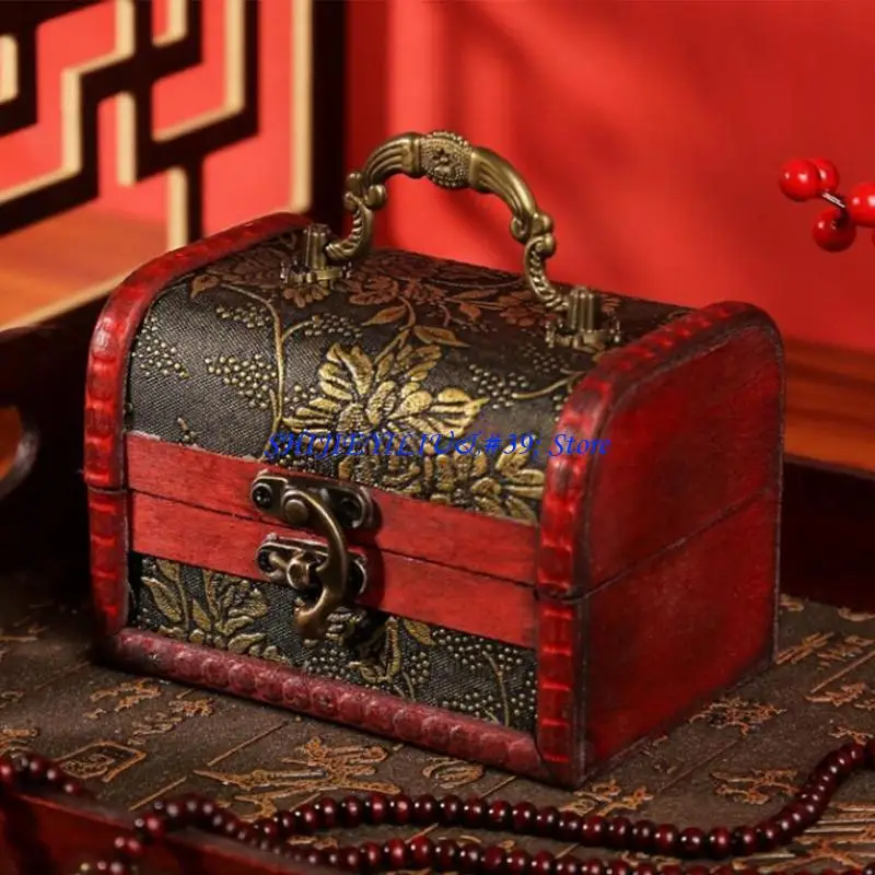 

E21F Stylish Jewelry Box with Organization Leather Texture Jewelry Organizers Suitable for Long Term Preservation