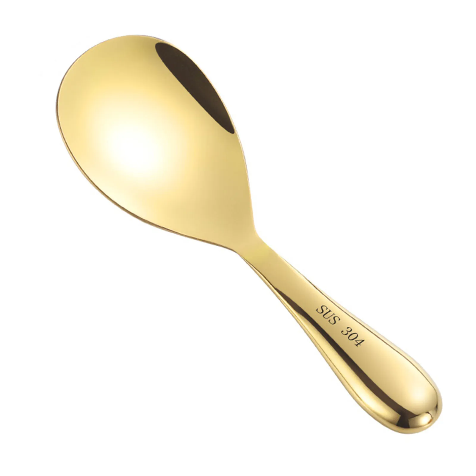 Rice Serving Spoon in Stainless Steel with Non and Heat Resistant Features for Rice Soup and Vegetable Scooping