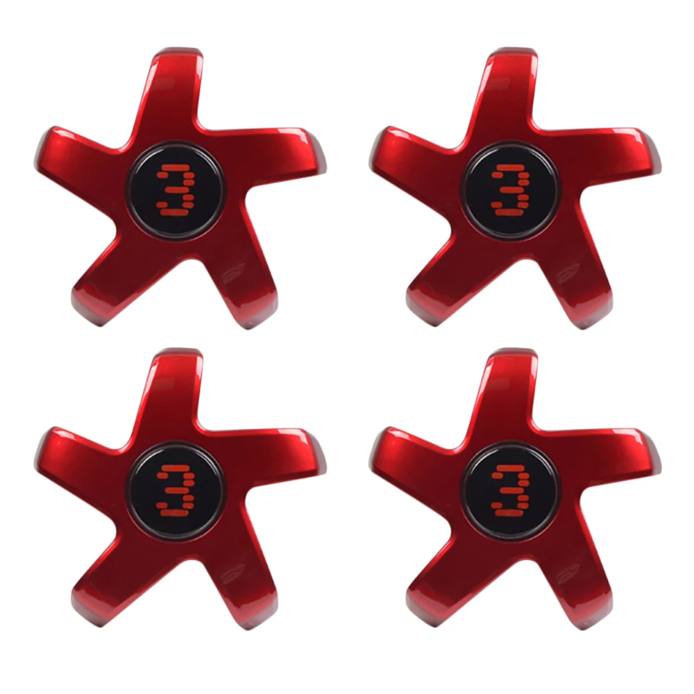 

4 Pcs for Tesla Model 3 Wheel Hub Center Cover Car Wheel Protective Cover Decorative Cover for Car Styling Black+Red