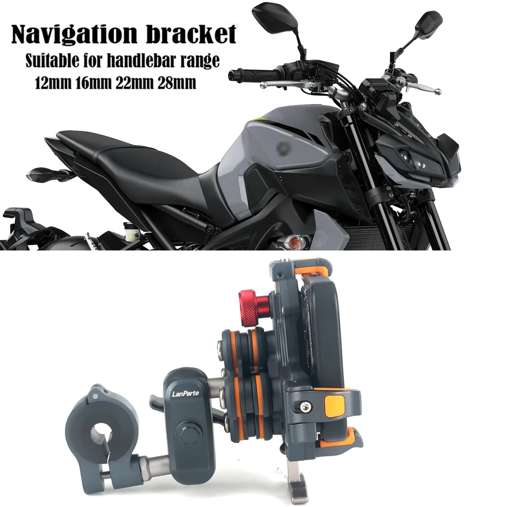 New Universal Motorcycle Mobile Phone Stand Navigation Stand For Yamaha MT09 MT 09 SP size12mm 16mm 22mm 28mm