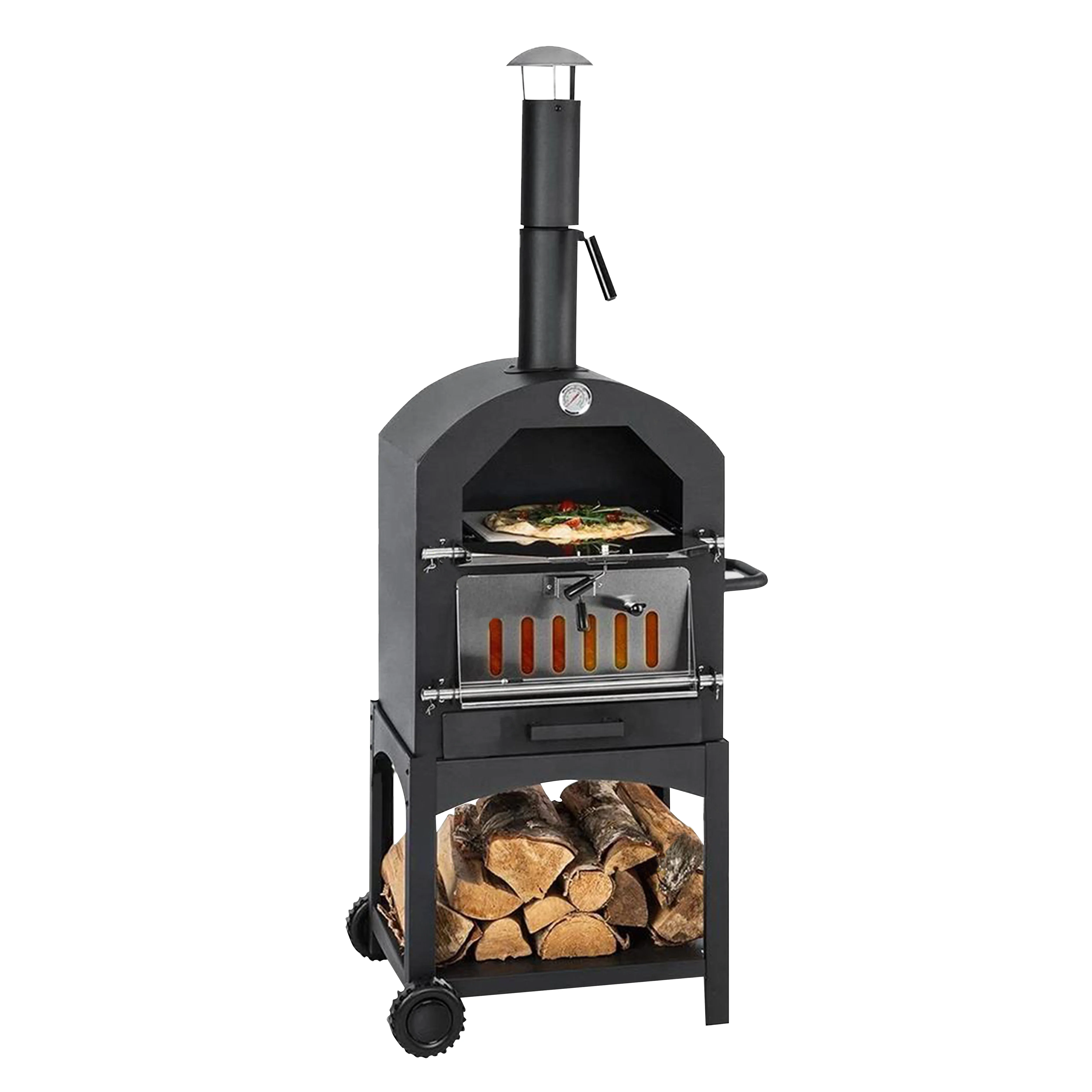 Custom Outdoor Wood Burning Freestanding Pizza Oven Charcoal Woodfire Wood Fired Pizza Oven