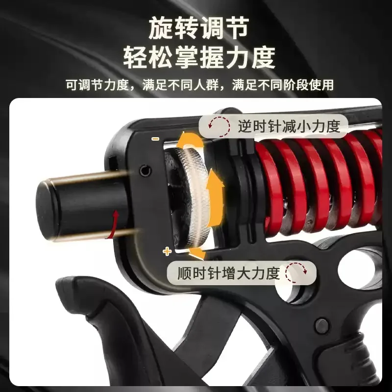 Adjustable Metal Hand Grip Strengthener 165kg Finger Forearm Muscle Training Workout
