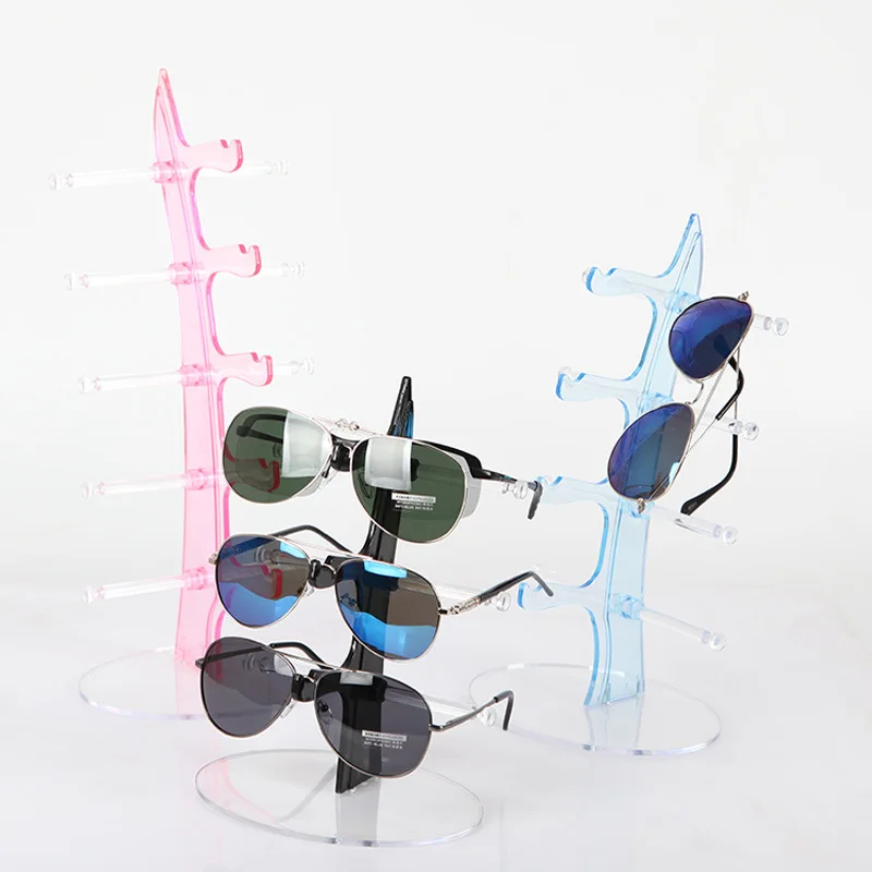 5 Layers Sunglasses Glasses Show Rack Counter Display Stand Holder Jewelry Packaging & Display Clear