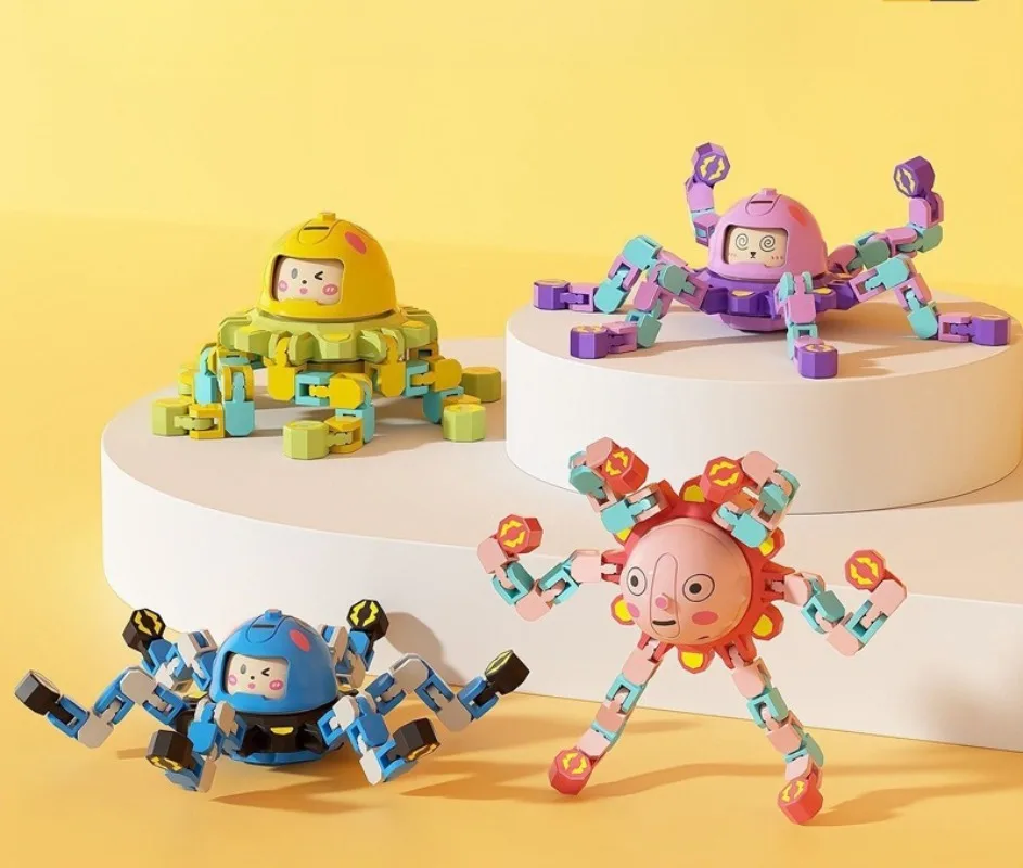 Emoji – Fidget Spinner mécanique, jouet anti-Stress Transformable et Portable, Cool 360 °   Jouet de bureau rotatif pour les fans adultes et adolescents