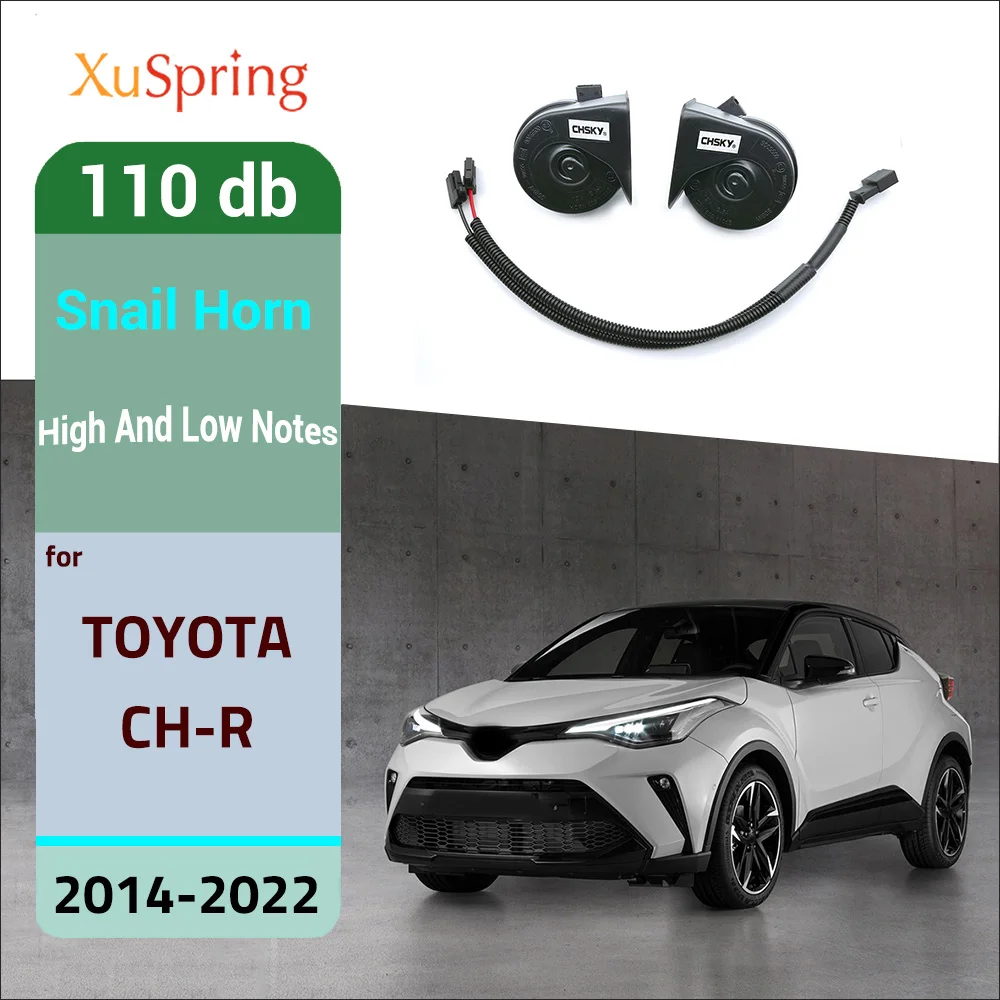 Car Snail Horn Speakers Tweeter High Bass Waterproof Whistle Accessories For Toyota C-HR 2014-2022