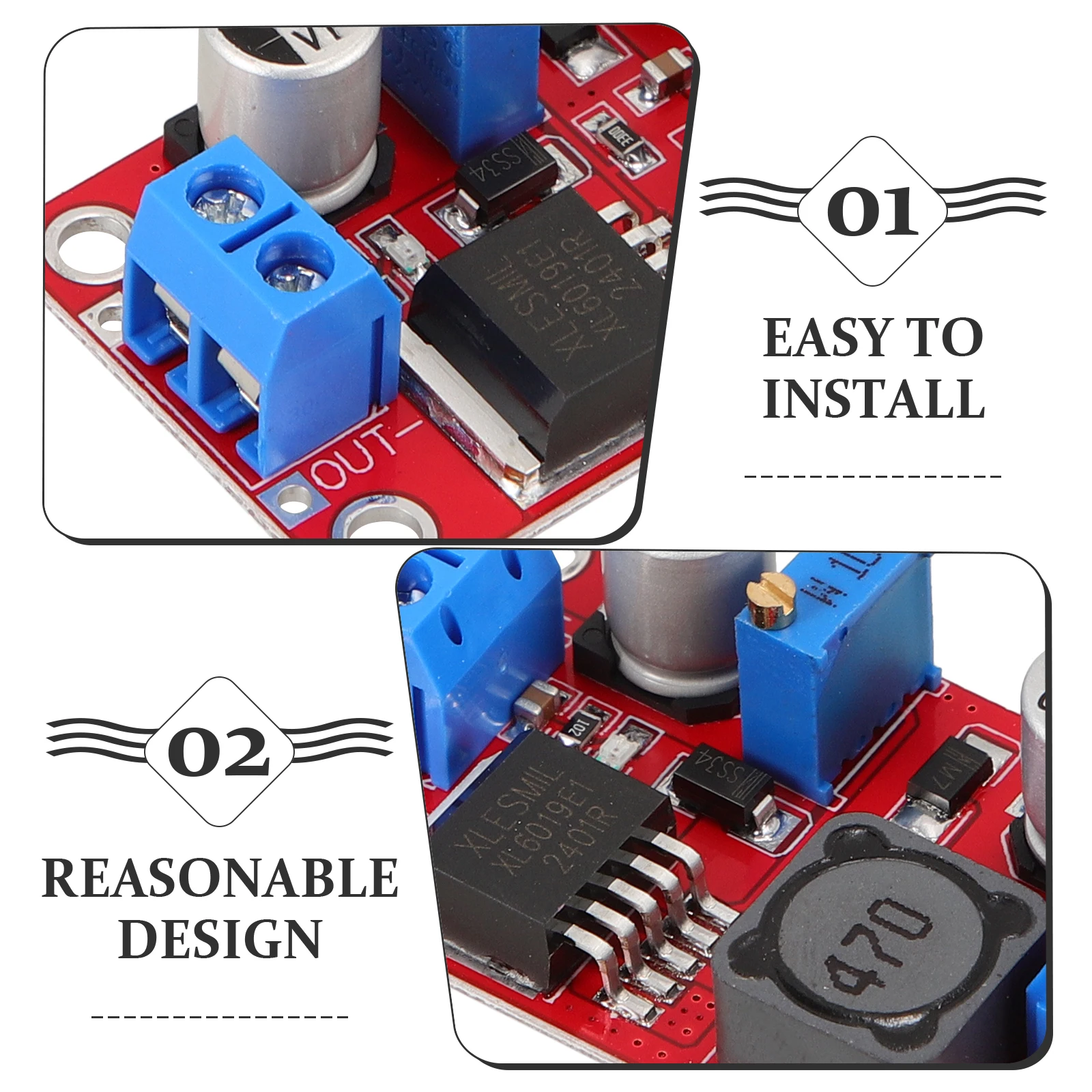 

Voltage Regulator Boost Power Module Stabilized Supply Dc-dc Adjustable Regulated Portable Converter