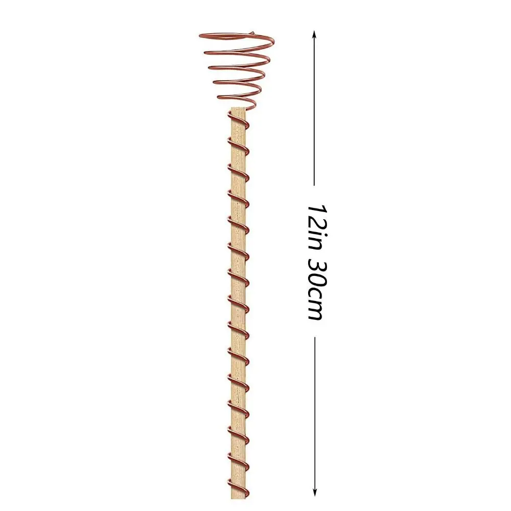Estacas para plantas de electrocultivo de cobre para bonsái, bobina de alambre, varilla de madera para jardinería, antenas de bobina de cobre, varilla de fijación para bonsái, flor