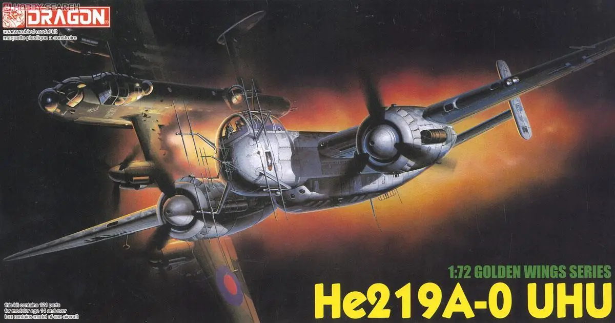 DRAGON 5005 1/72 Heinkel He 219A-0 UHU Model Kit