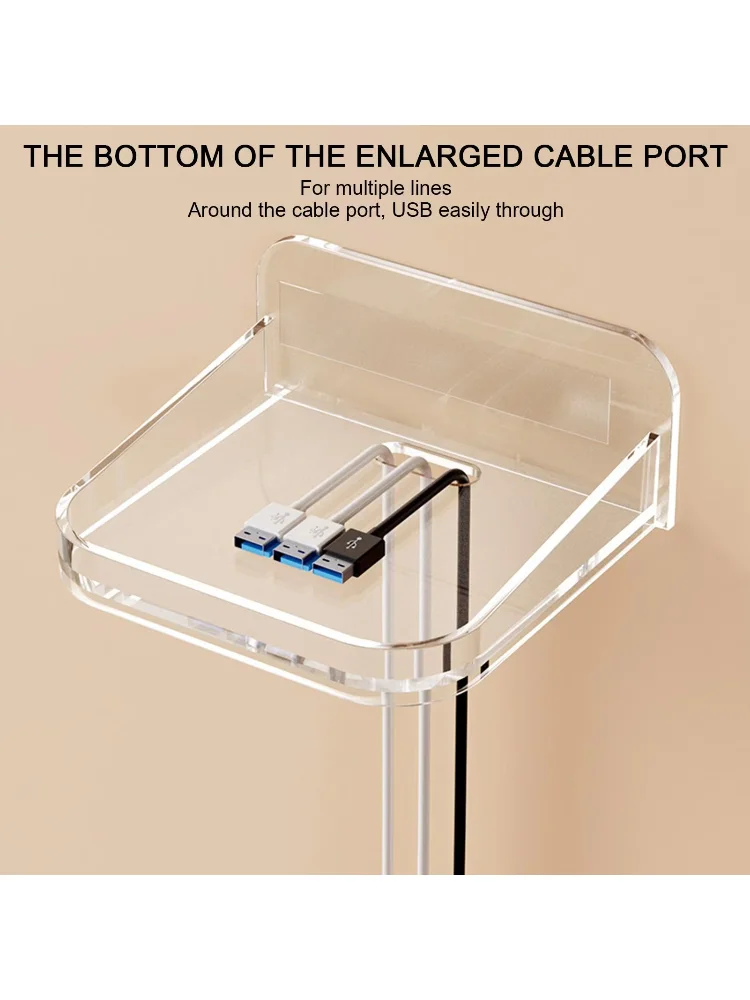 Clear Acrylic Camera Shelves No Drilling Baby Monitor Holder Mini Speaker Rack Adhesive Floating Shelf for Home Office Organizer