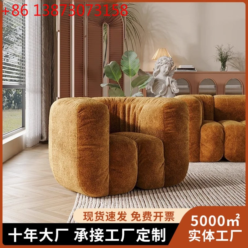

Medieval single chair lazy sofa design B & B living room hotel pumpkin module fist sofa leisure chair