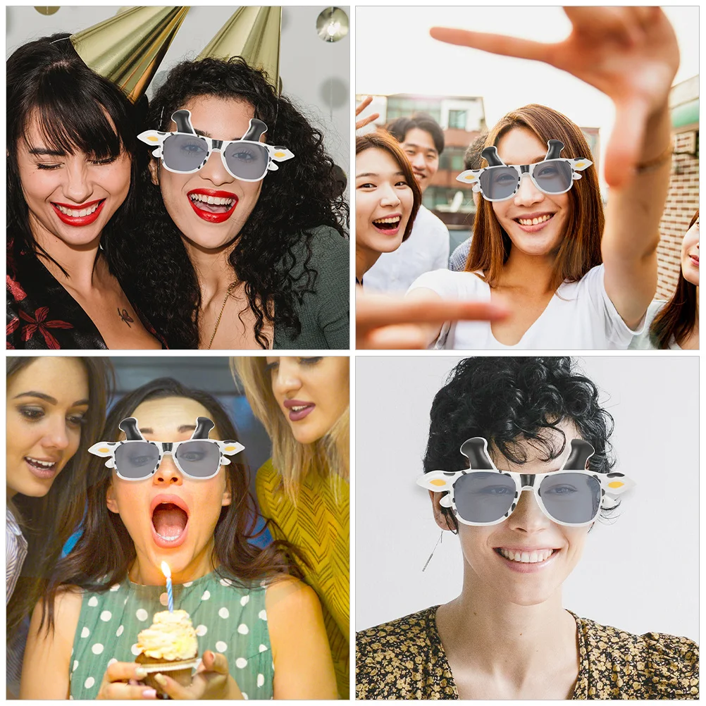 

5pcs Set of 5 Animal Costume Decoration Photo Props Cow Custome PC Cartoon Eyeglasses