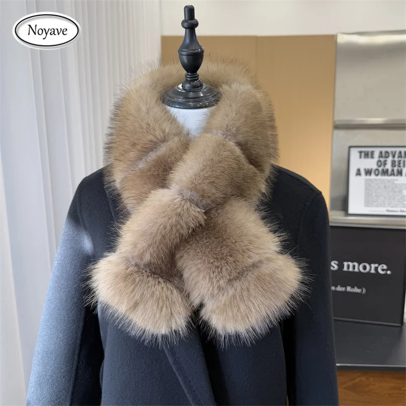 

Fluffy Faux Fur Scarf Solid Women Winter Scarf Warm Thicken Fur Scarf Women Luxury Shawl Outdoor Fashion Lady Windproof Scarves