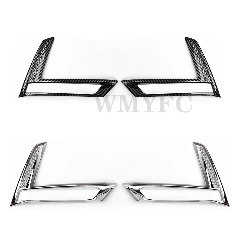 ABS Chrome Carbon Fiber Front Fog Light Lamp Cover Sticker Trim Frame Car Styling For Honda CR-V CRV EX-L 2023 2023