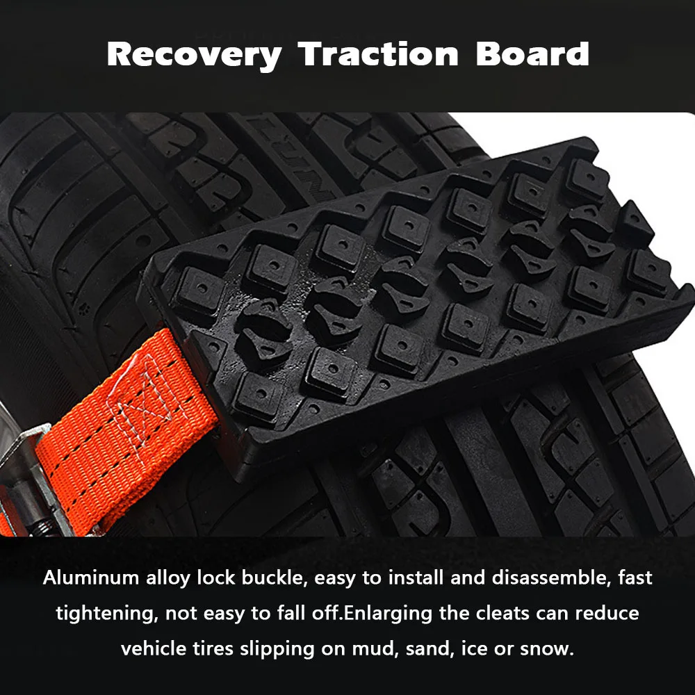 Mud Sand Snow Tire Ladder Off-Road Vehicle Emergency Tracks Chain Non-Slip Traction Mat Car Recovery Traction Boards