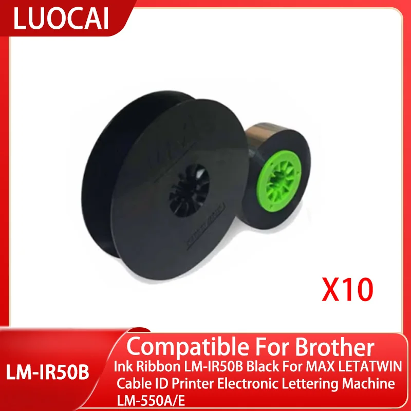 Ink Ribbon LM-IR50B Black For MAX LETATWIN Cable ID Printer Electronic Lettering Machine LM-550A/E