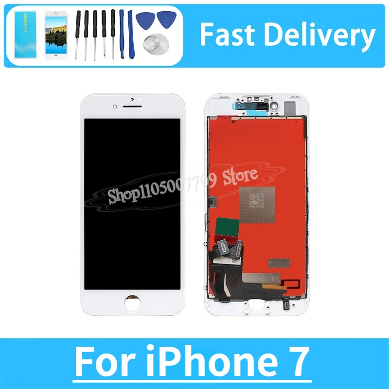For iPhone 7 Touch Screen Digitizer Assembly With Replacement Kit LCD Display White Color