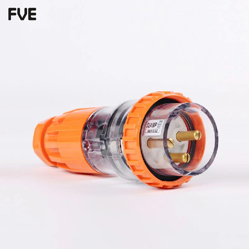 32A 3 pin round single/three phase waterproof IP66 Industrial plug & socket 56P332