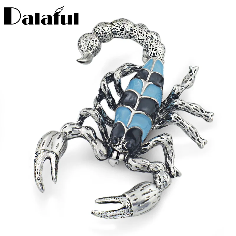 Personality Unique Brooch Crystals Enamel Scorpion Animal Brooches For Women Wedding Accessories Z007