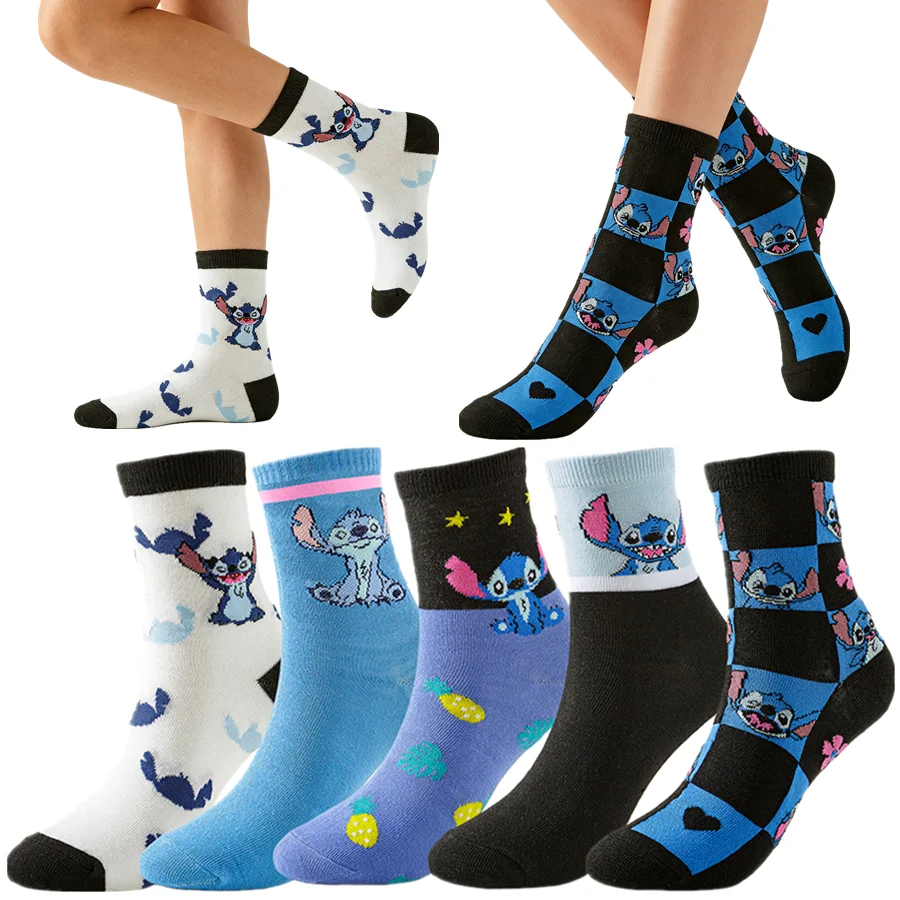 

5Pairs Potdemiel Cartoon Anime Hip Hop Crew Socks Unisex Men Women Novelty Casual Street Socks