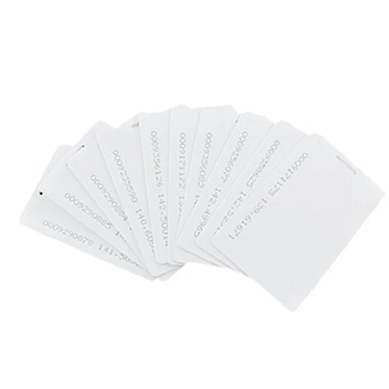 -A96Z 100 Pcs White 125Khz 0.8Mm RFID Access Proximity Card