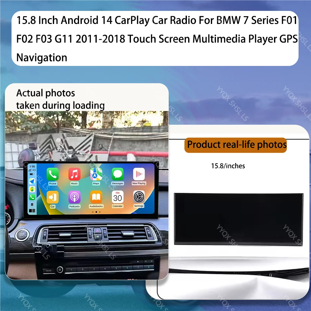 

15.8 Inch Android 14 CarPlay Car Radio For BMW 7 Series F01 F02 F03 G11 2011-2018 Touch Screen Multimedia Player GPS Navigation