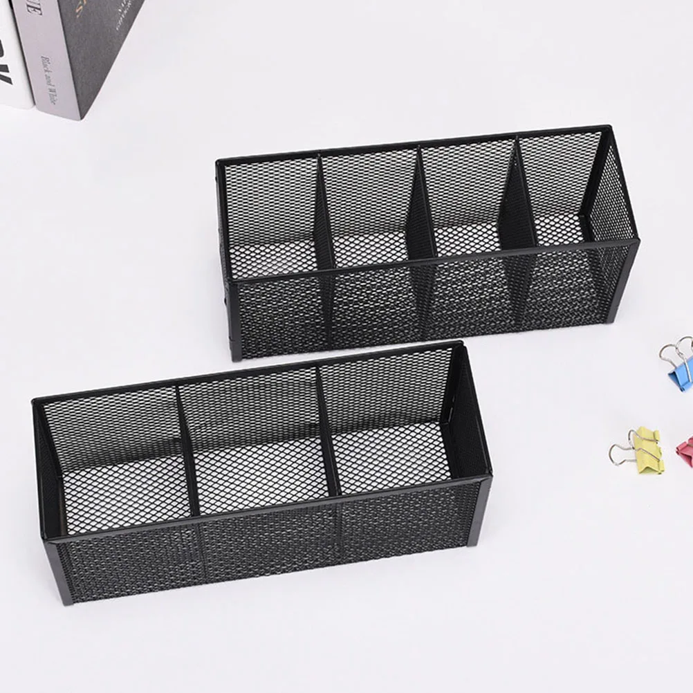 

Iron Storage Box Desk Organizer Reliable Material Home Decoration Efficient Storage Tool Pen Holder Stationery
