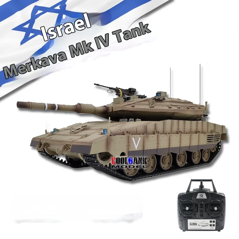 

Henglong Israel Mekava Mk4 Main Battle Tank 3958 Simulation Metal Remote-Controlled Electric Multifunctional Military Model Tank