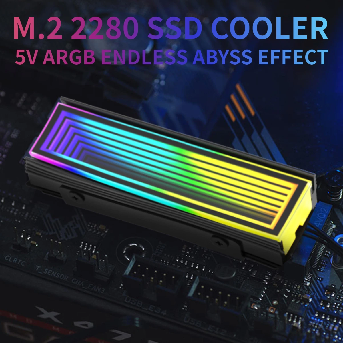 Aluminum ARGB M.2 SSD Hard Disk Heatsink M2 Radiator 5V 3Pin ARGB Aura Sync M.2 2280 NVME Solid State Drive Heatsink Cooler