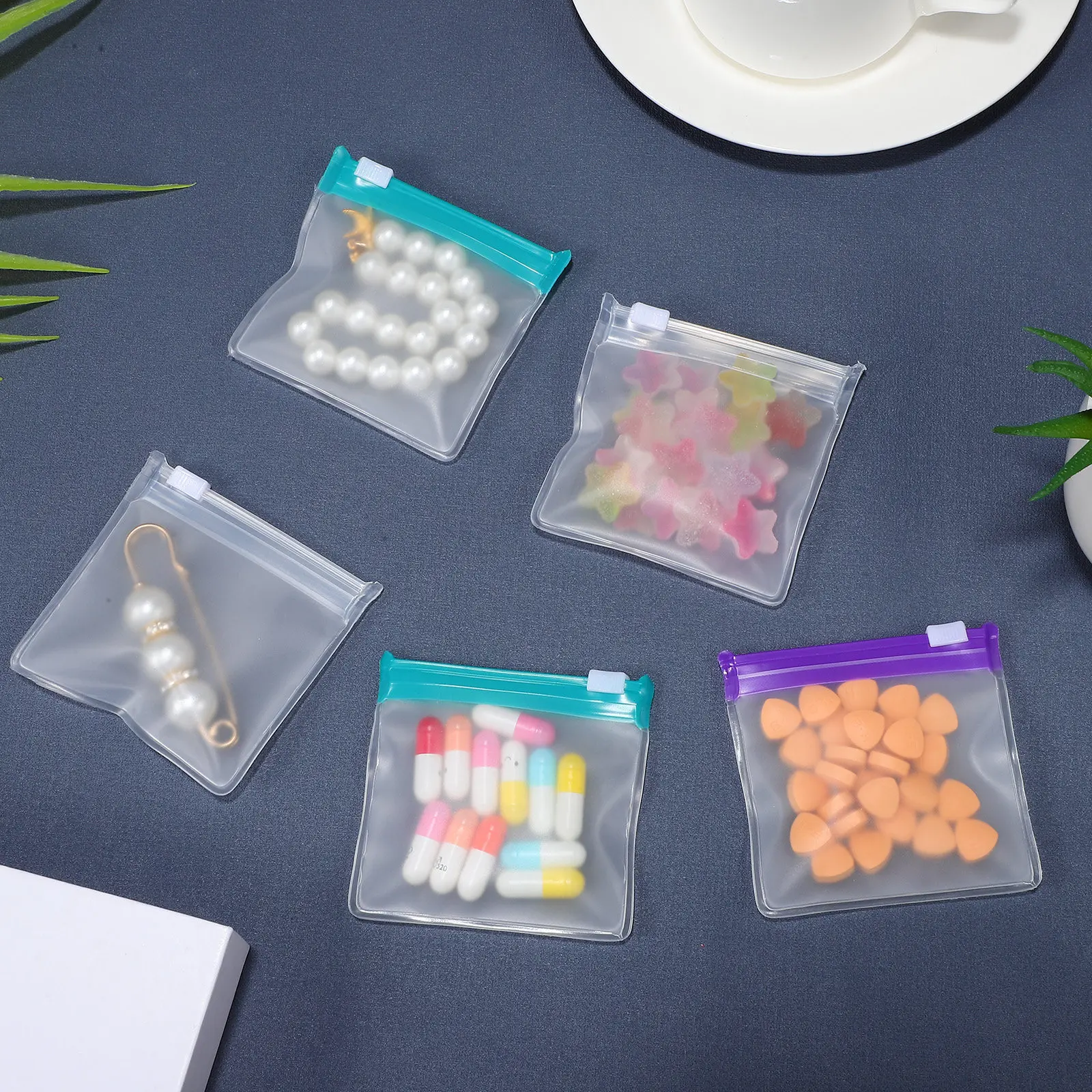 

30Pcs Matte Finish Eva Pill Pouches Travel Medicine Organizer Small Compact Pill Bags Reusable Secure Closure Easy Clean Visual