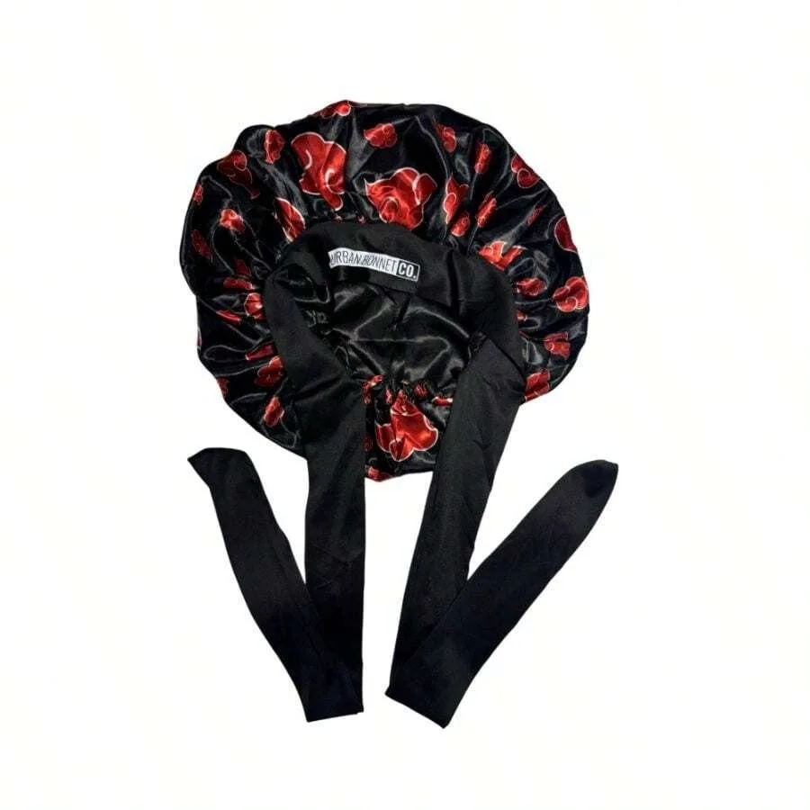 

Premium Non Slip Satin Hair Bonnet Men Women Curly Hair, Dreadlock Loc Cap Silk Double Layer Sleeping Shower Wrap Anime Soft Ba