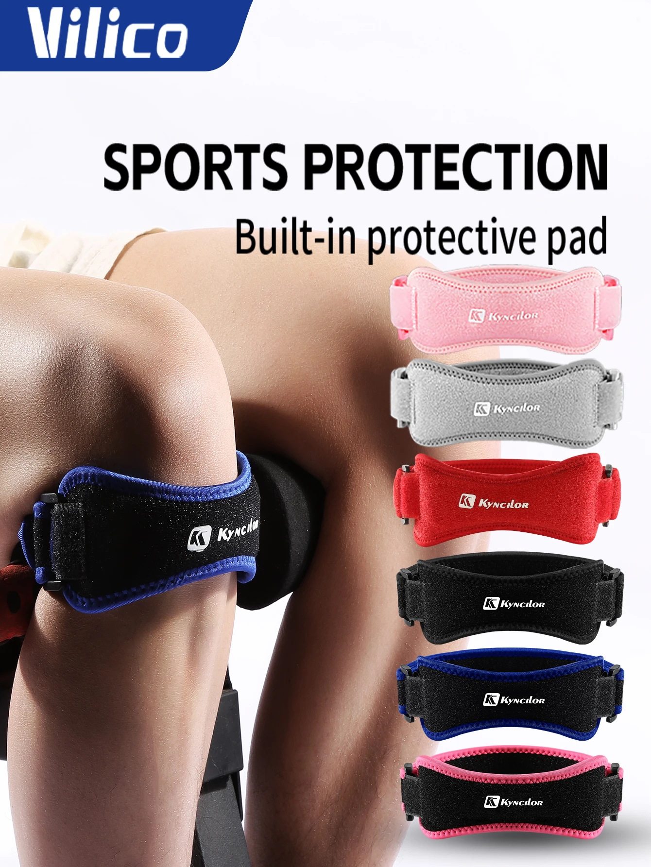 الرياضة اتجاهين ضغط تعديل الرضفة مع إيفا امتصاص الصدمات ركوب الدراجات الجري كرة السلة الغضروف المفصلي حماية منصات الركبة #1