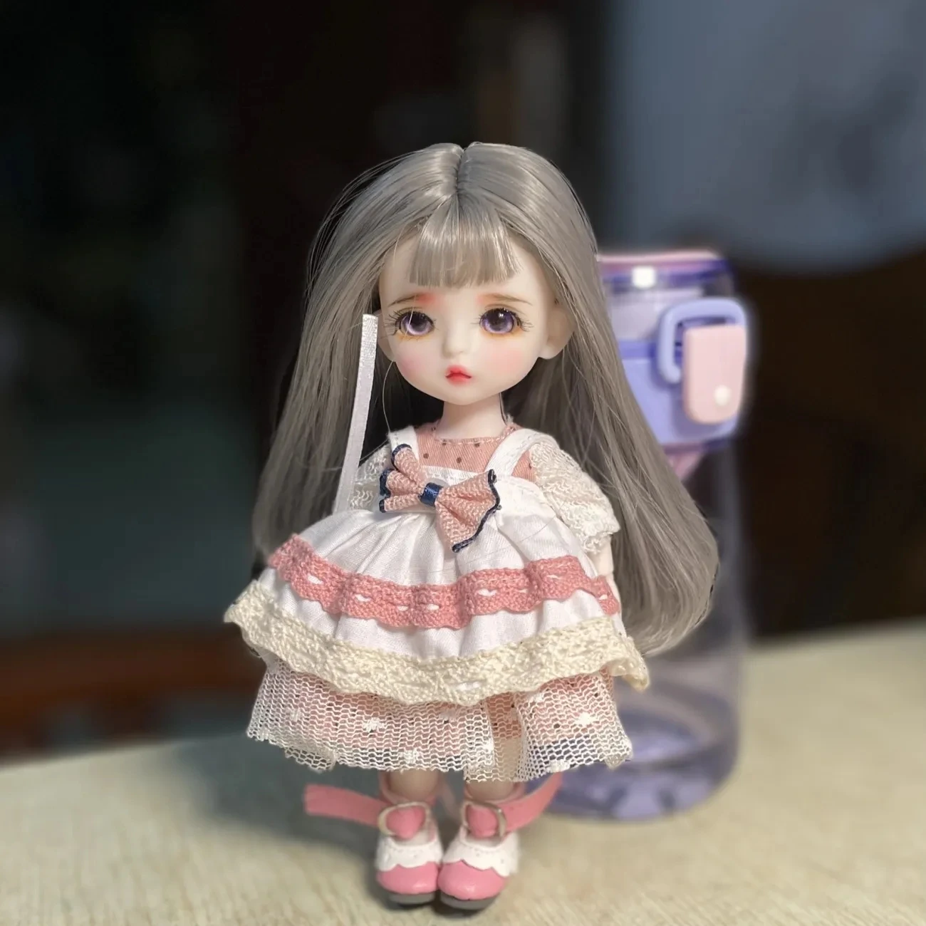 17CM BJD Búp Bê Dễ Thương Handmade Trang Điểm Mini Bóng Khớp Búp Bê Thời Trang Đẹp Hộp 1/8 DIY Trang đồ Chơi Cho Bé Gái Tặng