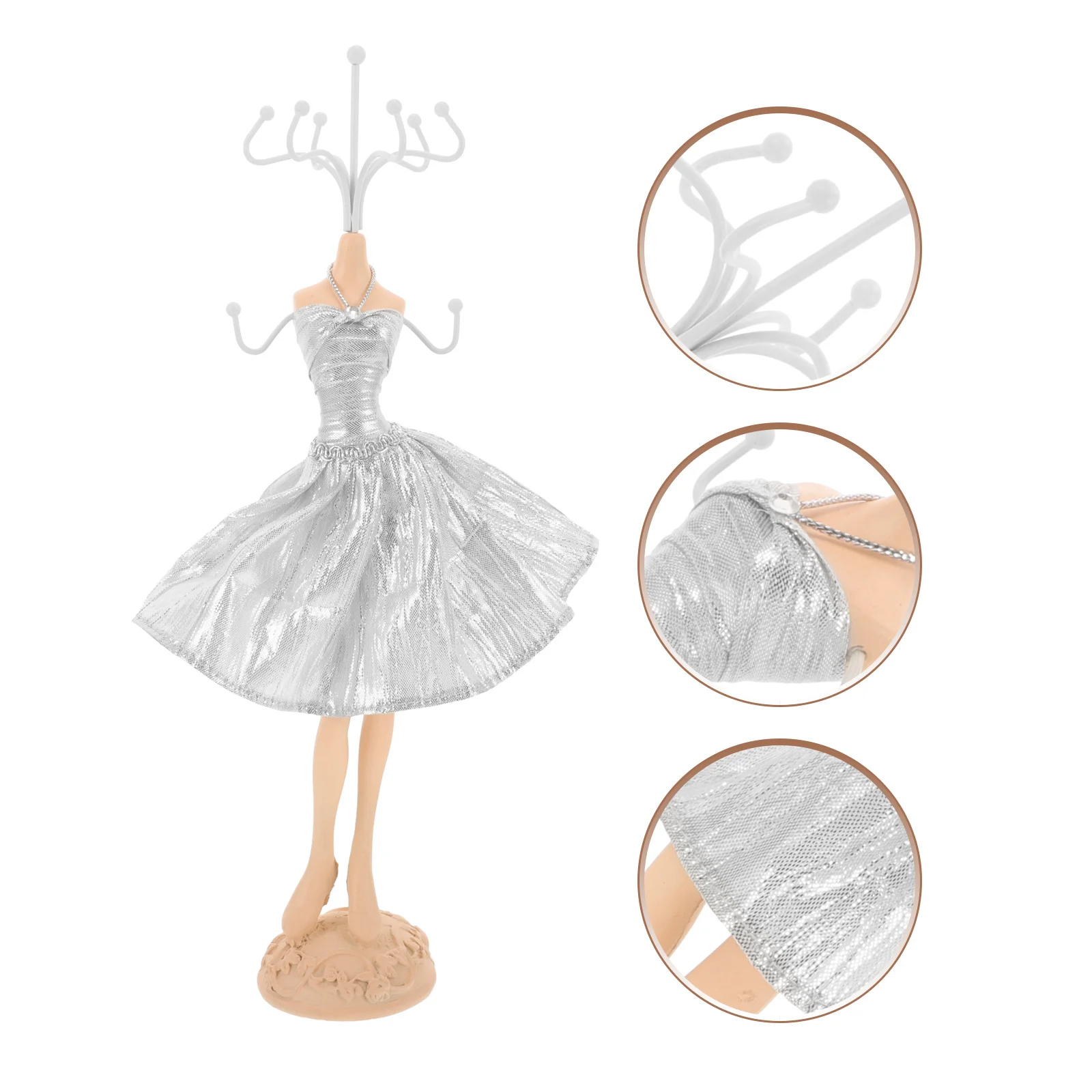 

Princess Mannequin Jewelry Display Stand Earring Necklace Organizer Stylish Modern Chic Gift for Women Home Store Counter